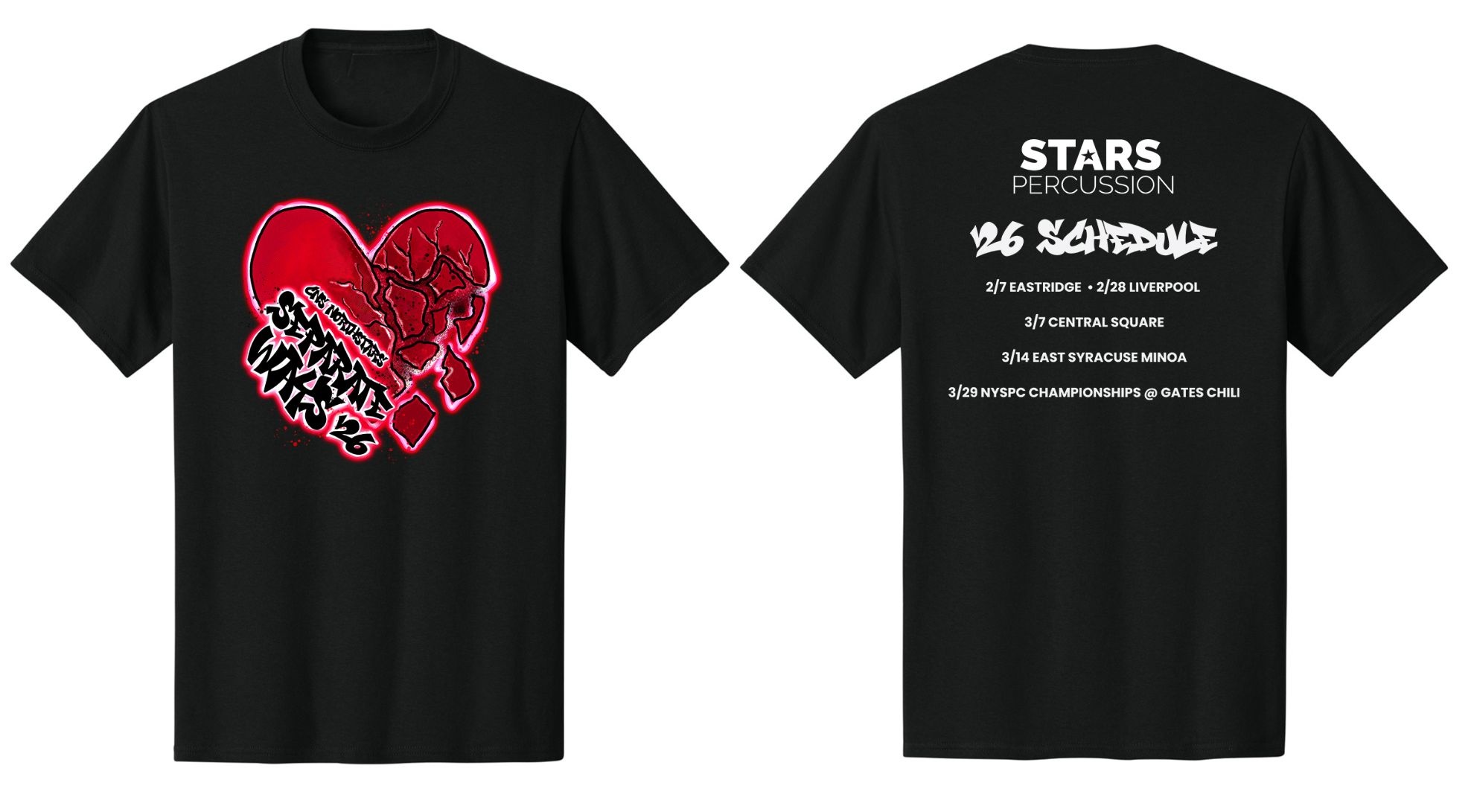 CNS Marching Band Store - separate ways black softstyle tee