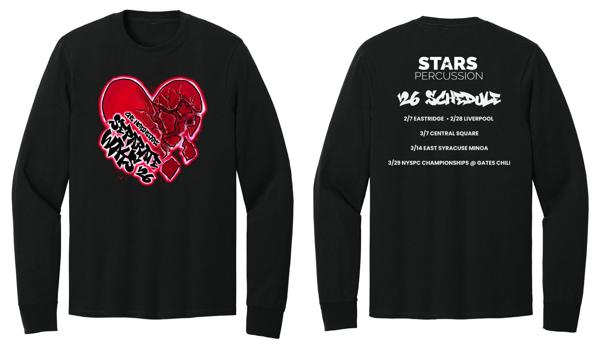 CNS Marching Band Store - separate ways black long sleeve shirt