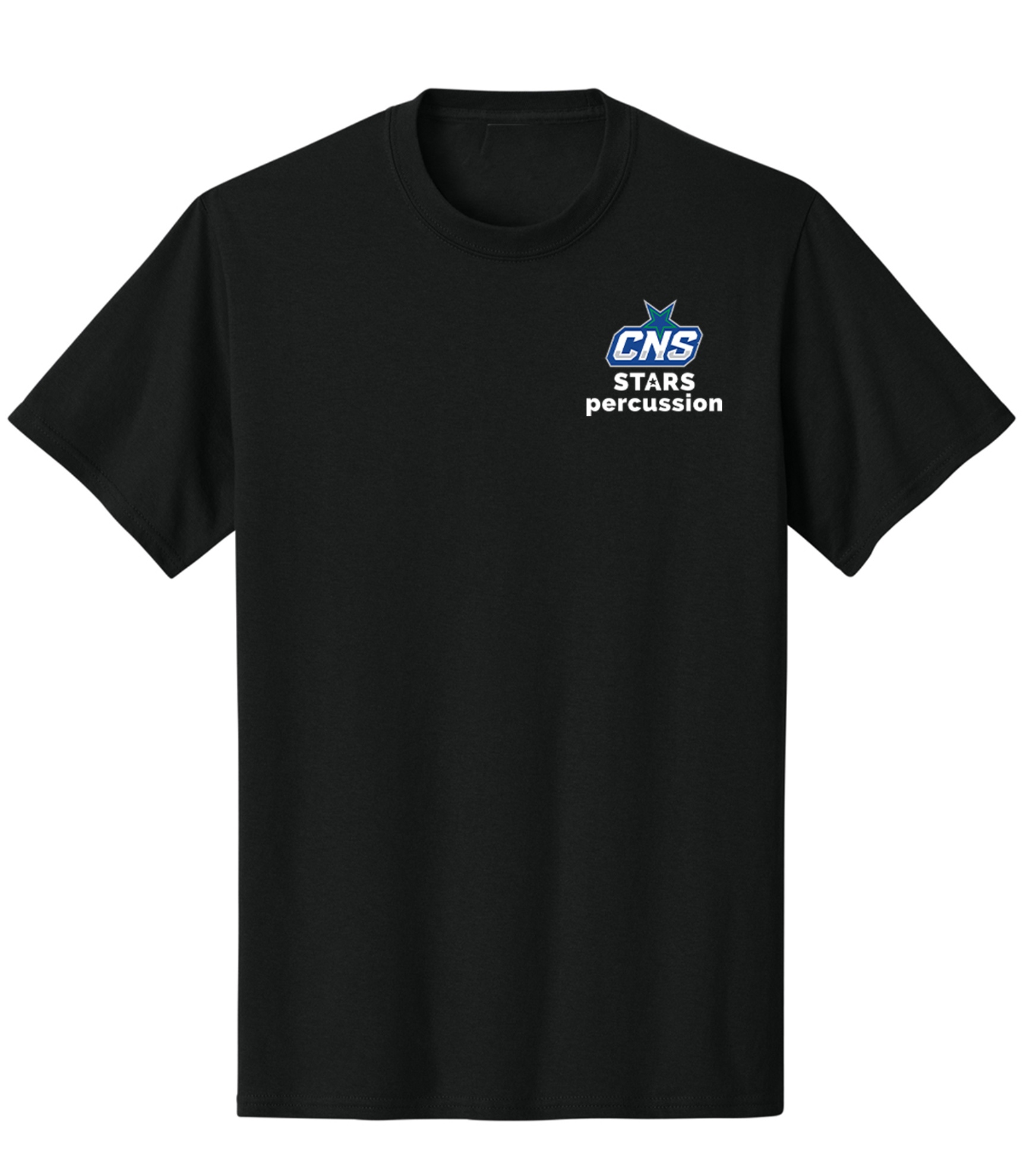 CNS Marching Band Store - stars percussion black softstyle tee