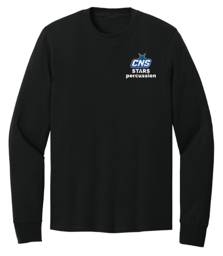 CNS Marching Band Store - stars percussion black long sleeve shirt