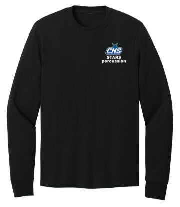 CNS Marching Band Store - stars percussion black long sleeve shirt